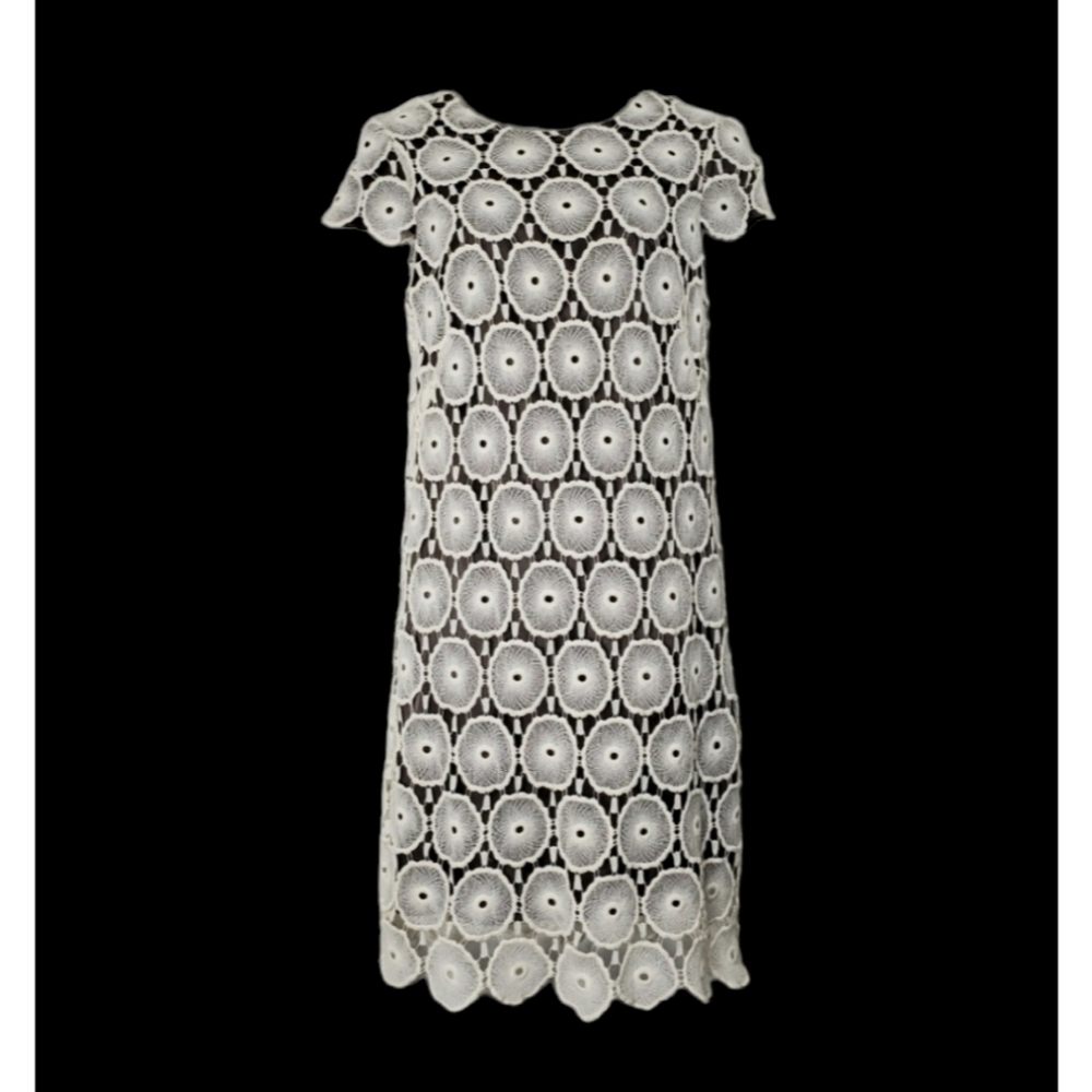 Suzi Chin Lace Over Silk Dress